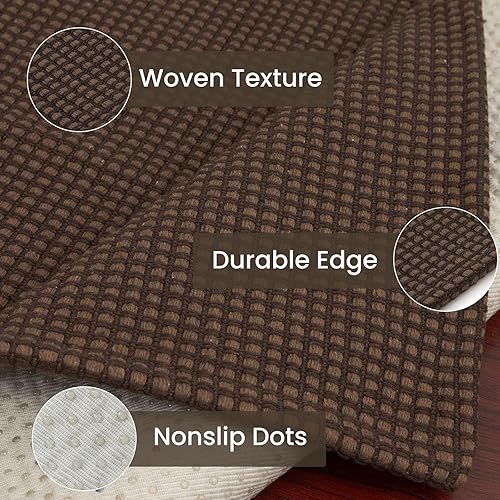 Miniatura 15 de IOHOUZE Alfombra lavable de 4 x 6 pies con parte trasera de goma antideslizante tejida para interiores y exteriores, alfombra para entrada