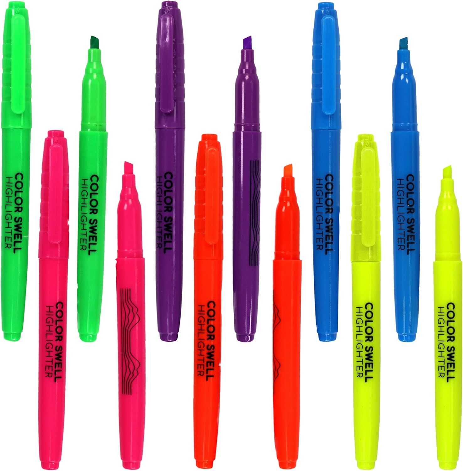 Color Swell Paquete de 12 resaltadores a granel multicolor