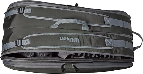 Miniatura 7 de WILSON Tour - Bolsa para raqueta de tenis - Verde oscuro y gris piedra