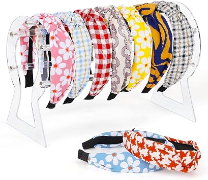 Headband Holder, Clear Headband Organizer, Acrylic Hair Hoop Display Stand | Hairband Rack Holder, Headband Storage Holder for Women and Girls