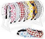 Headband Holder, Clear Headband Organizer, Acrylic Hair Hoop Display Stand, Hairband Rack Holder, Headband Storage Holder for Women and Girls