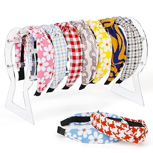 Headband Holder Clear Headband Organizer Acrylic Hair Hoop Display Stand Hairband Rack Holder Headband Storage Holder for Women