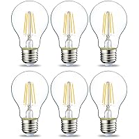 Amazon Basics Confezione da 6 lampadine a LED, con attacco Edison E27