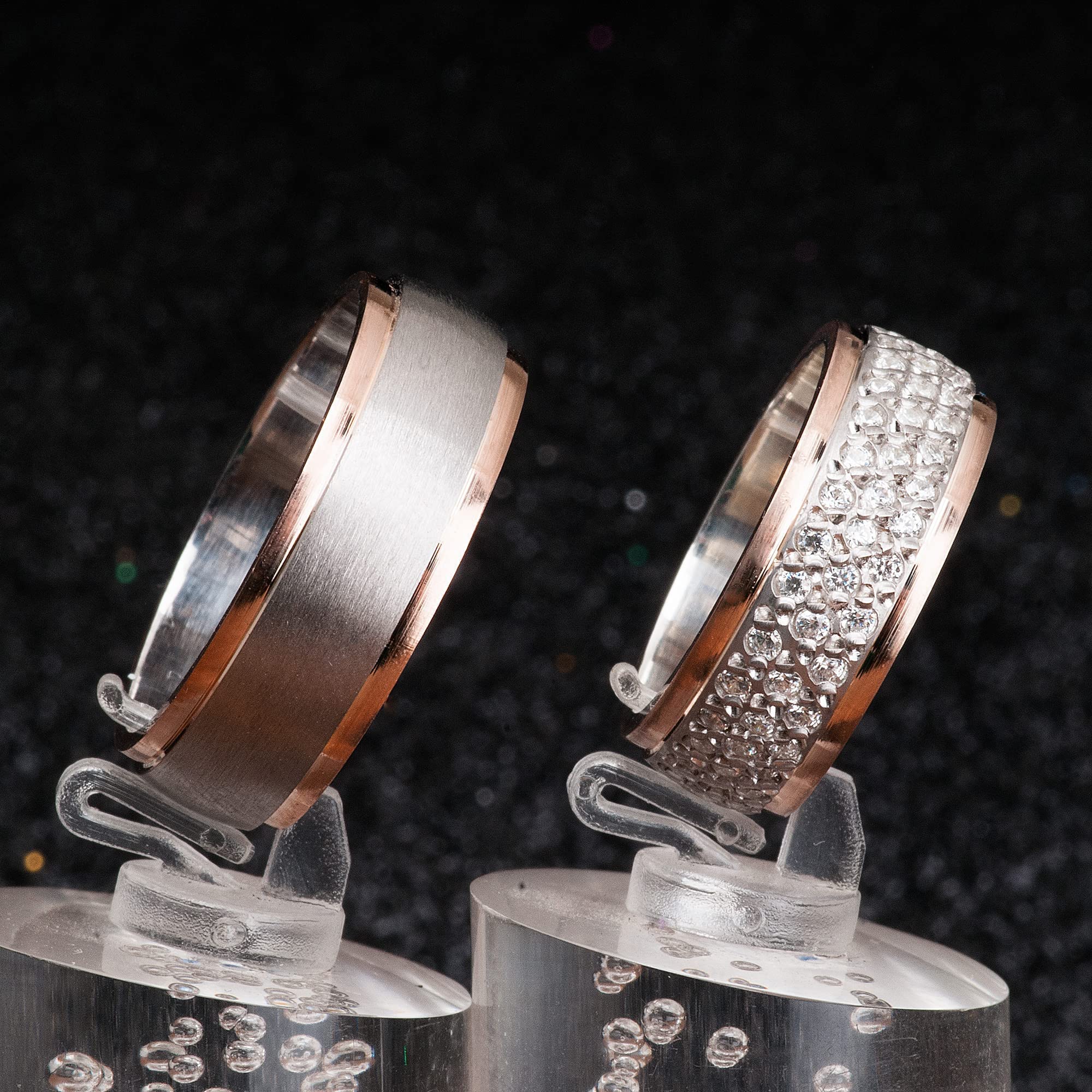 Silber Ehering Sets Silber Paar Ehering Set Personalisierter Mann und Frau 925 Sterling Silber Ehering Set
