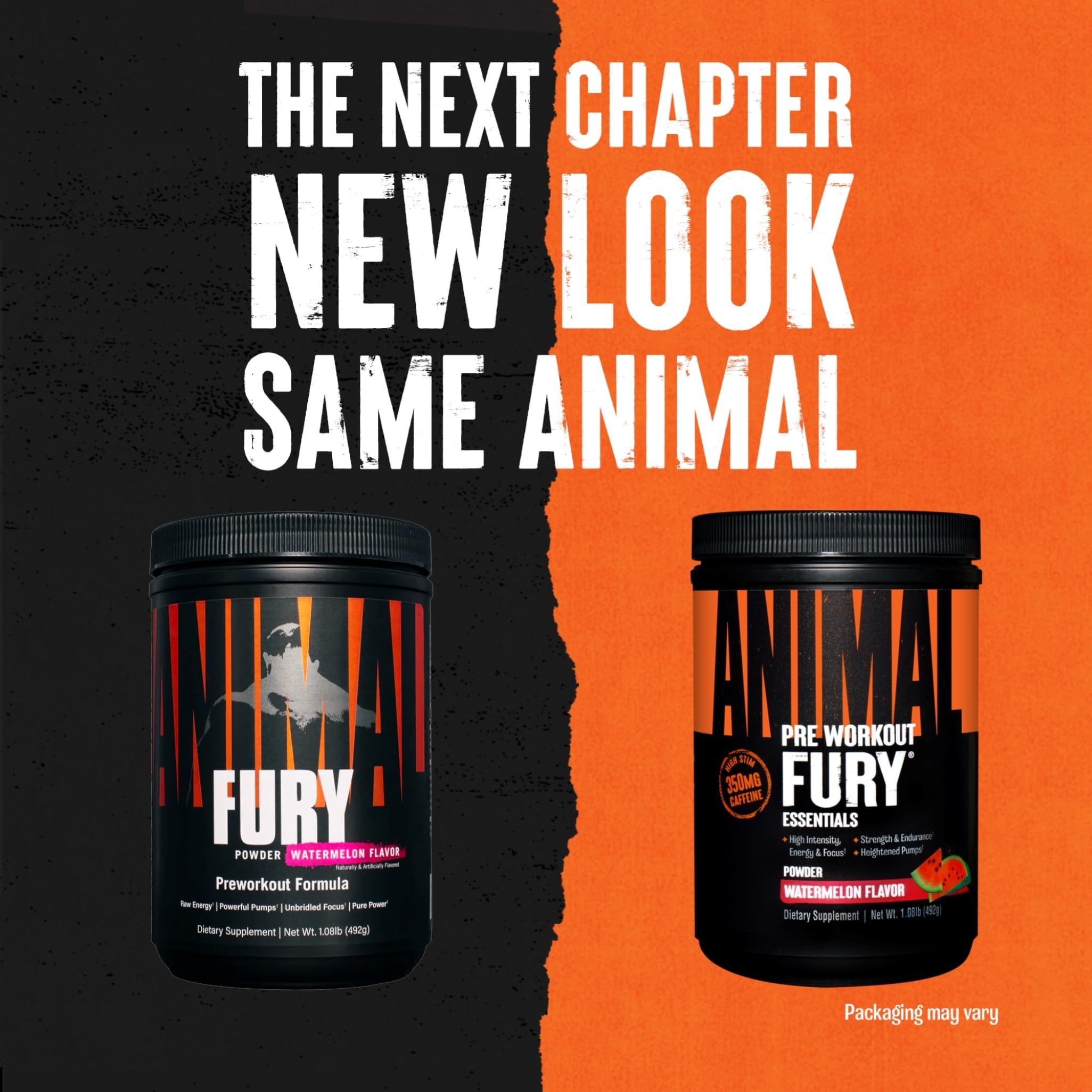 ANIMAL Fury Pre Workout Watermelon – Trainingsbooster mit BCAA, Beta-Alanin, Citrullin & 350 mg Koffein – Zuckerfreies Pre Workout Pulver – Für Fokus, Pump & Energie – 30 Portionen