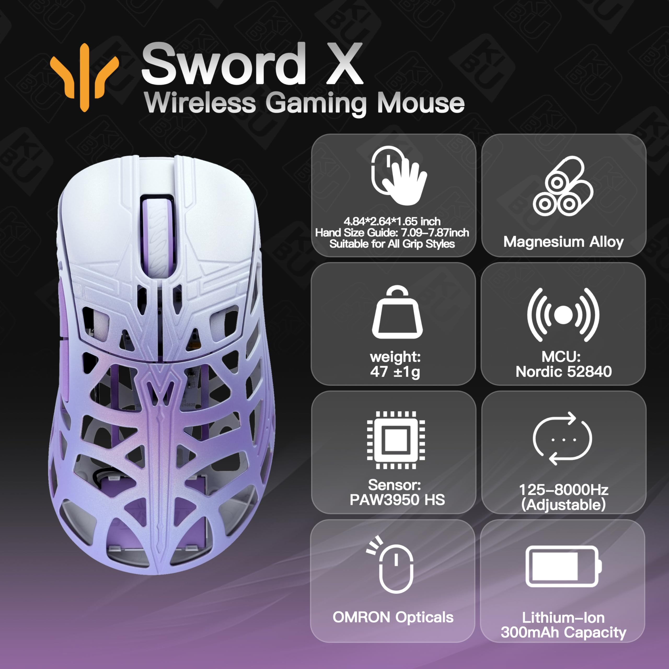 Amazon.com: KEEBMONKEY WLMOUSE Sword X Lightweight Magnesium