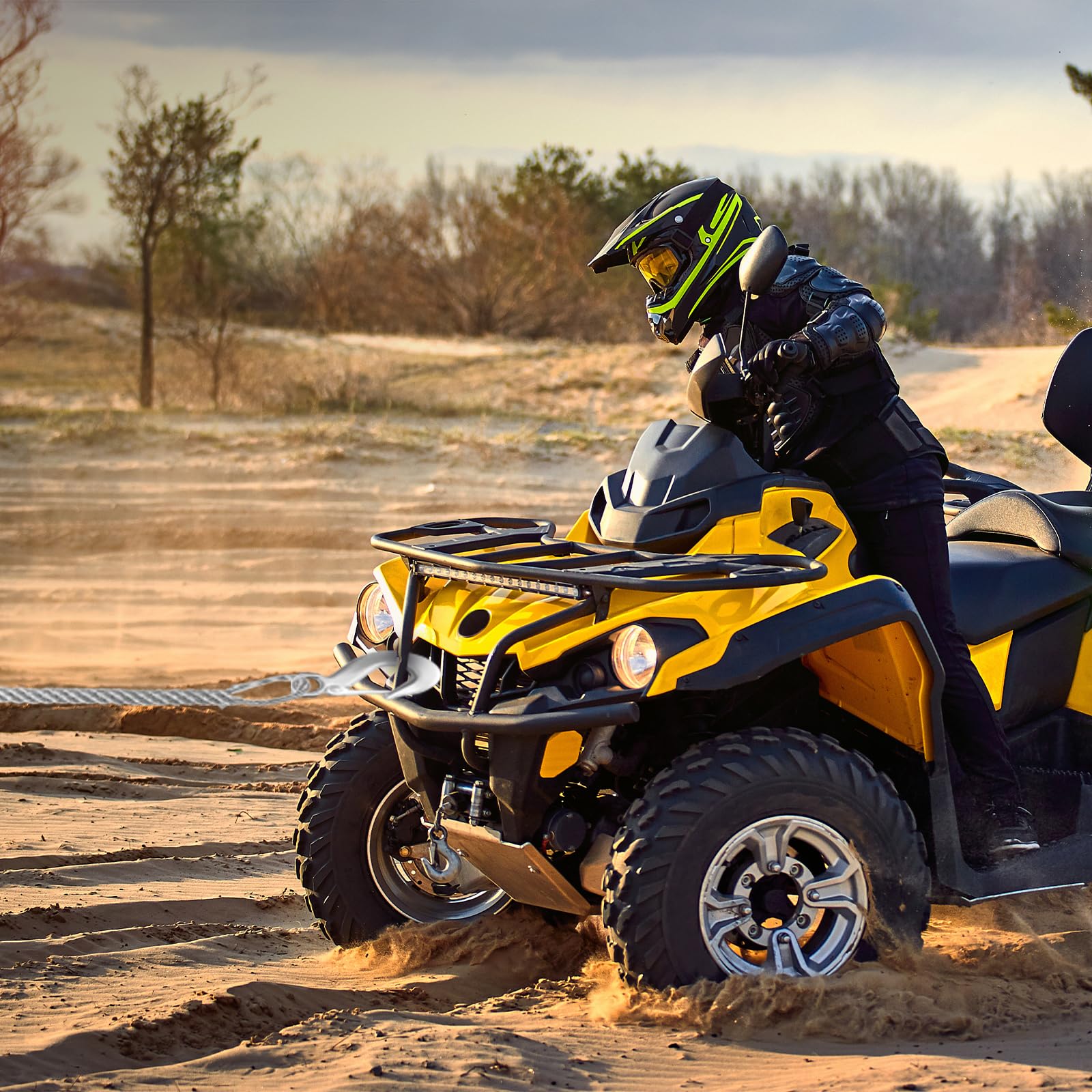 Trintion Elektrische Seilwinde 907kg 15 m Seil Winde 12V Elektrowinde Werkstatt Garage Boot Anhänger Quad ATV