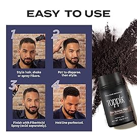 Toppik Hair Building Fibers, Gray, 12g Fill In Fine or Thinning Hair, Instantly Thicker, Fuller Looking, 9 Shades for Men & Women, Keratin Protein Formula