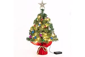 Christmas Desk, Classic Series Holiday Decoration, Sunnyglade Tabletop Mini Tree