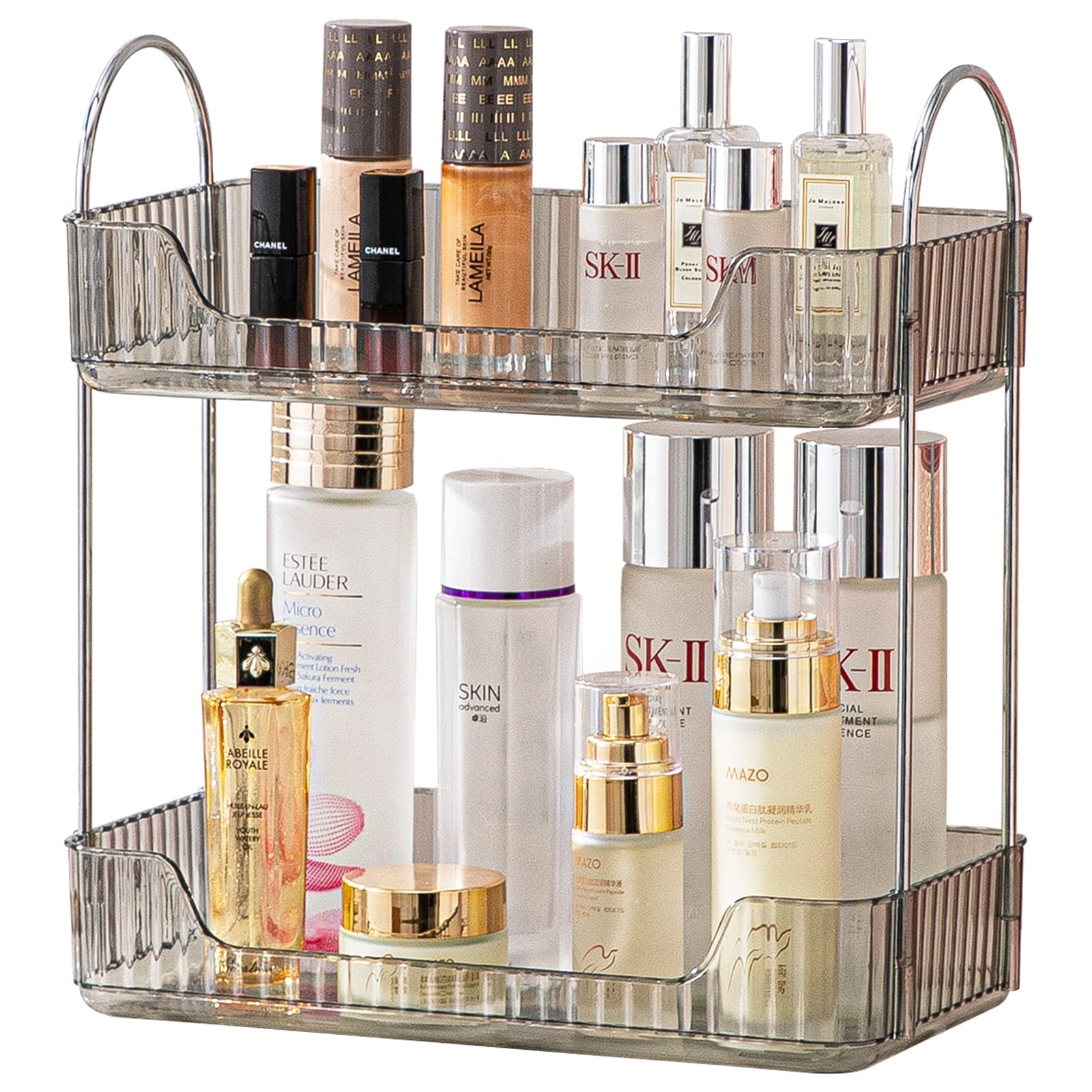 Shuang Qing Bathroom Counter Organizer - Countertop Storage, Cosmetics & Skincare Shelf, Makeup Organizer, Perfume Tray, Spice Rack for Kitchen (2