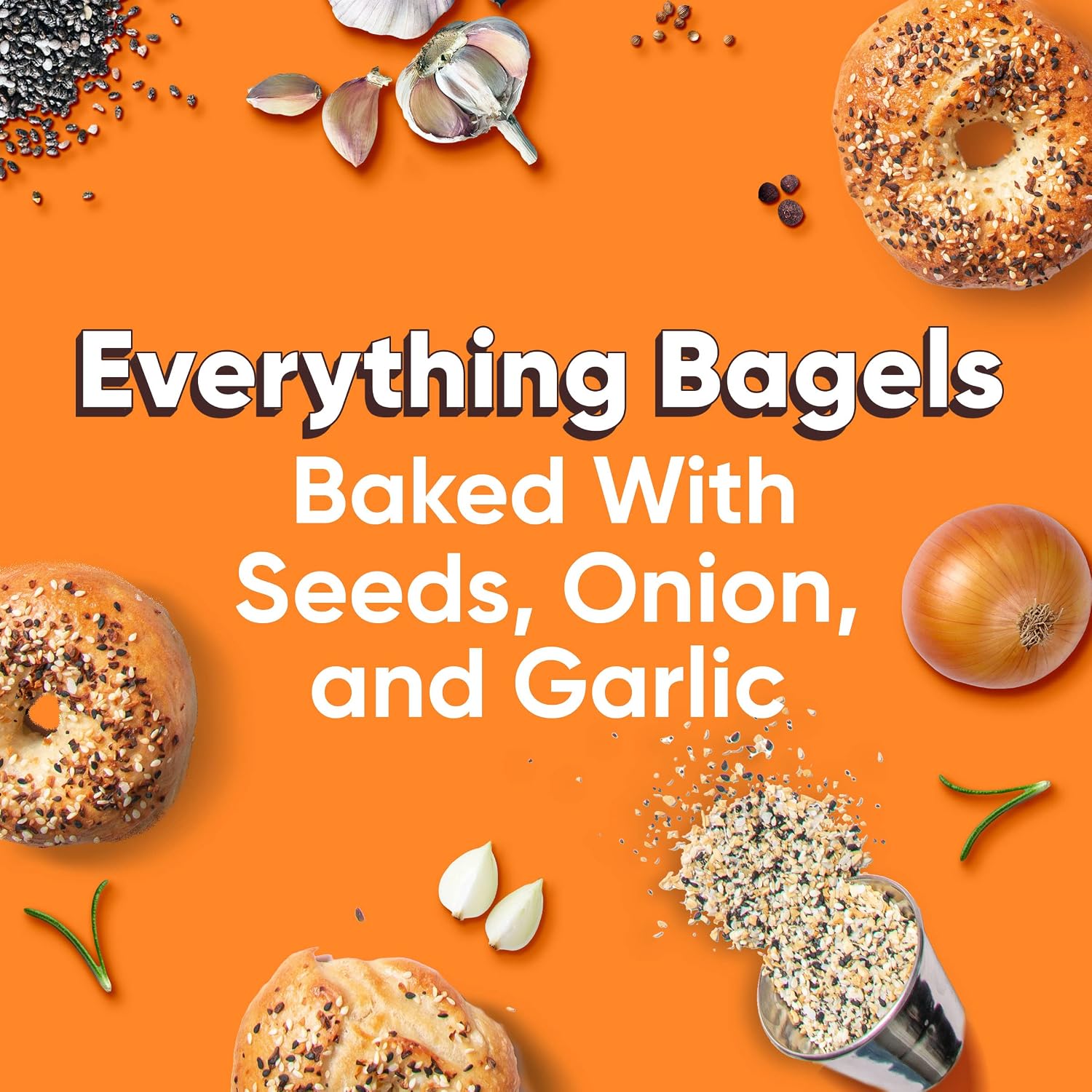 Thomas’ Everything Bagels, 6 Pre-Sliced Bagels with No High Fructose Corn Syrup, 20 Oz Bag
