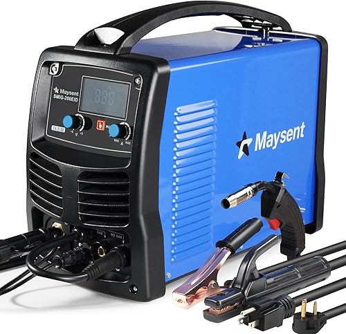 MAYSENT Soldador MIG - Soldador de núcleo de flujo 120V240V 200A MIGelevación TIGStick 3 en 1 Soldador MIG con gas y sin gas Máquina de soldadura