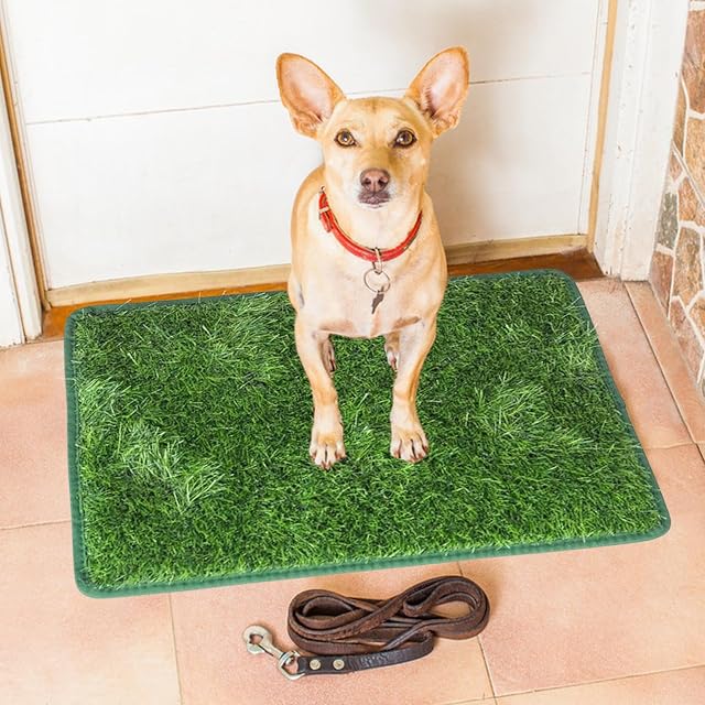 Foto 5 de 7 de 2PCS Inodoro Reutilizable para Perros,Tapete de césped Artificial para Perros 46 *58 cm