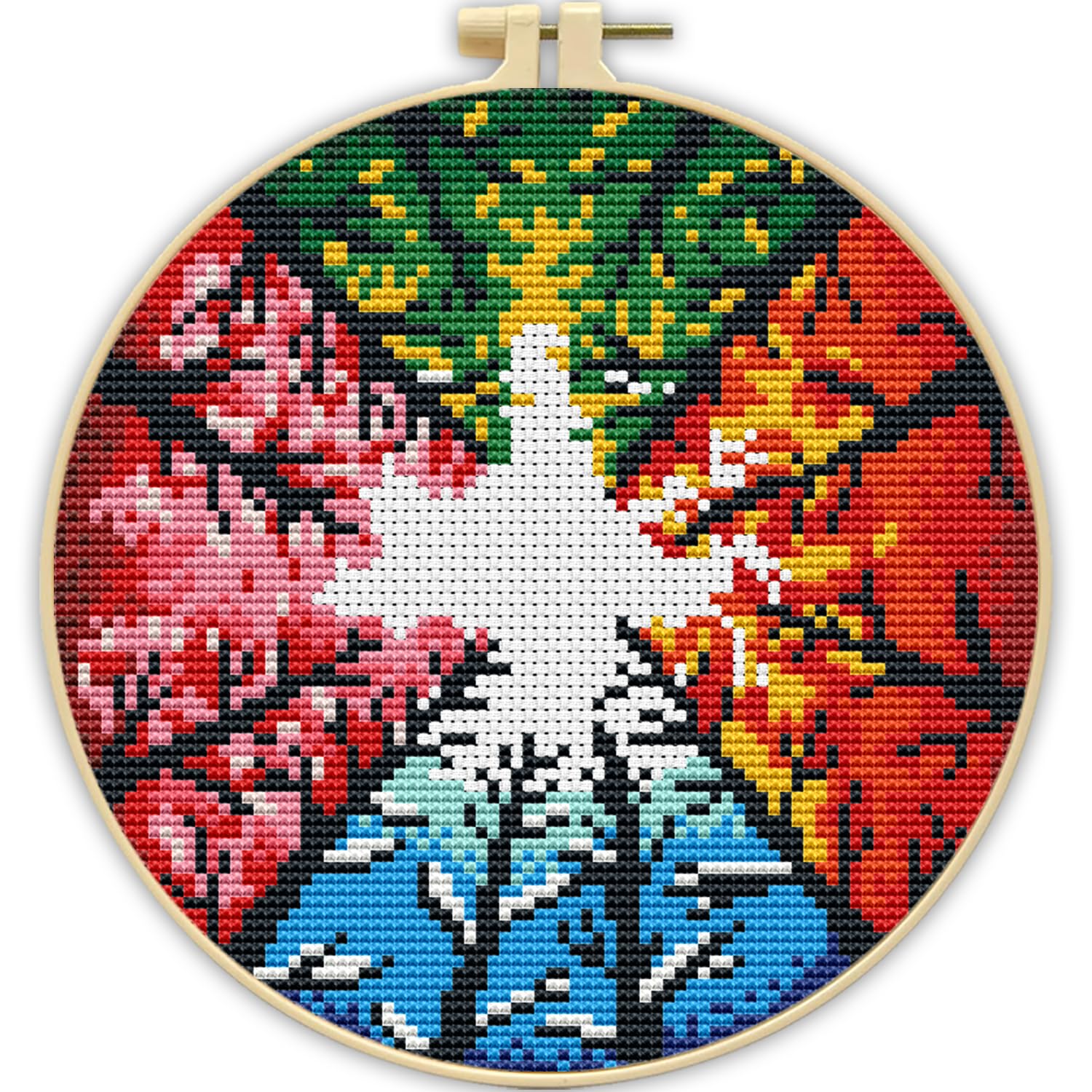 Beginner Cross Stitch Kits - Cute Rabbit Stamped Kit -8 Beginner Cross Stitch Kits - Cute Rabbit Stamped Kit -8