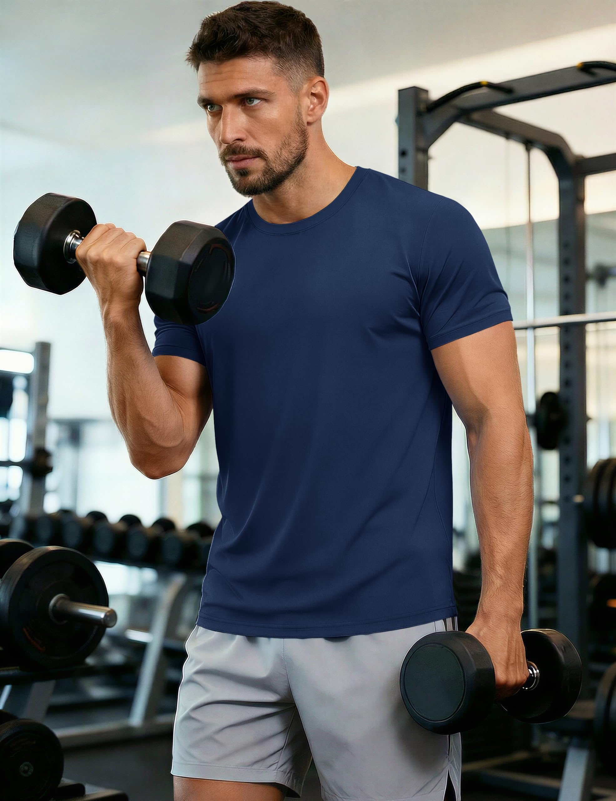 MAGCOMSEN T-Shirt Sportive da Uomo Protezione Solare Rashguard UPF 50+ Asciugatura Veloce Outdoor Surfing