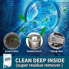 SPLASH SPOTLESS Washing Machine Cleaner Deep Cleaning for HE Top Load Washers and Front Load, 24 Tablets.