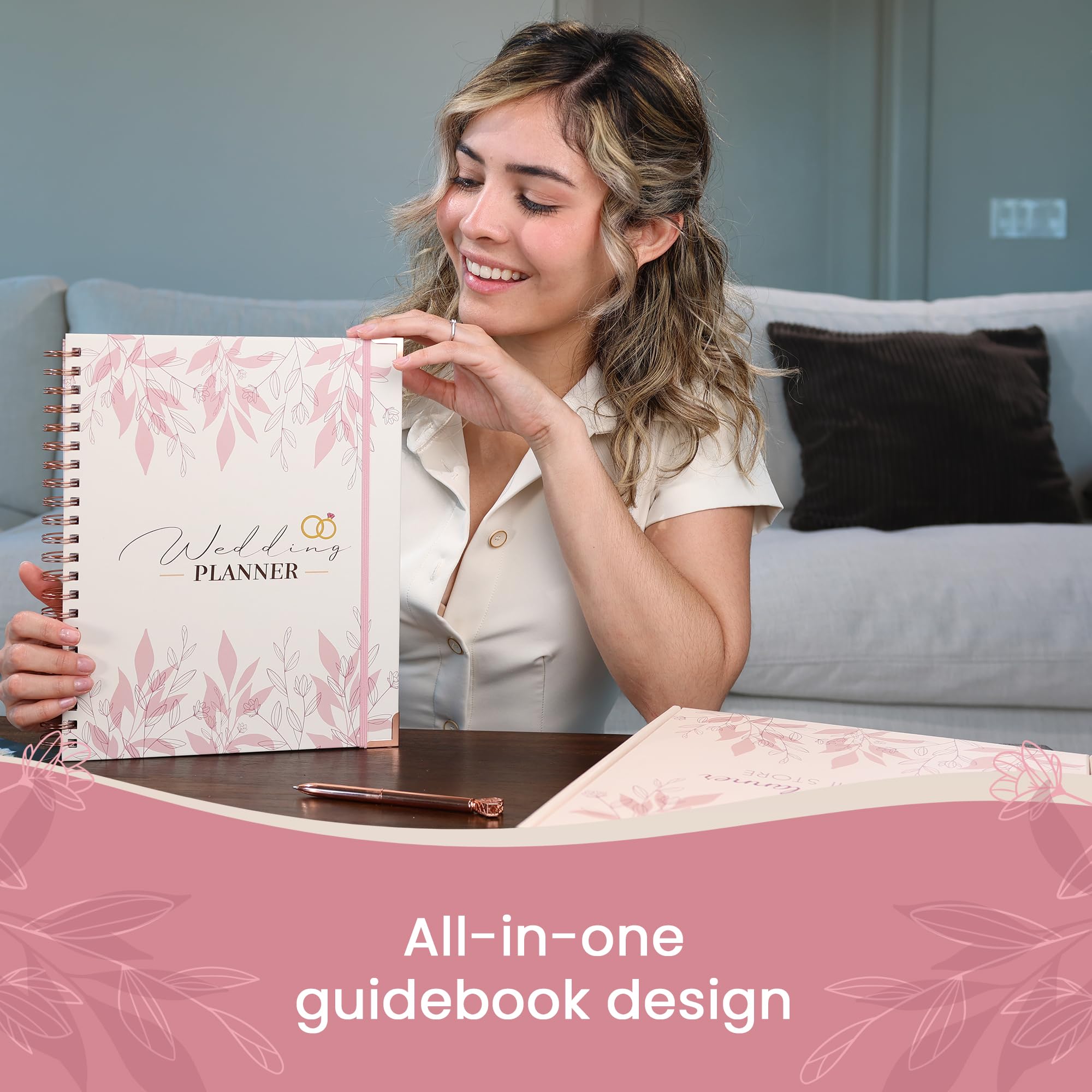 Hochzeitsplaner für Braut - Hochzeitsplanungsbuch und Organizer, Verlobungsgeschenke für Paare, The Knot Wedding Book Planner, Wedding Binder with Dog Bandana, Wedding Journal Notebook