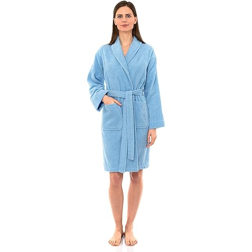 TowelSelections Women’s Robe, 100% Cotton Short Terry Bathrobe