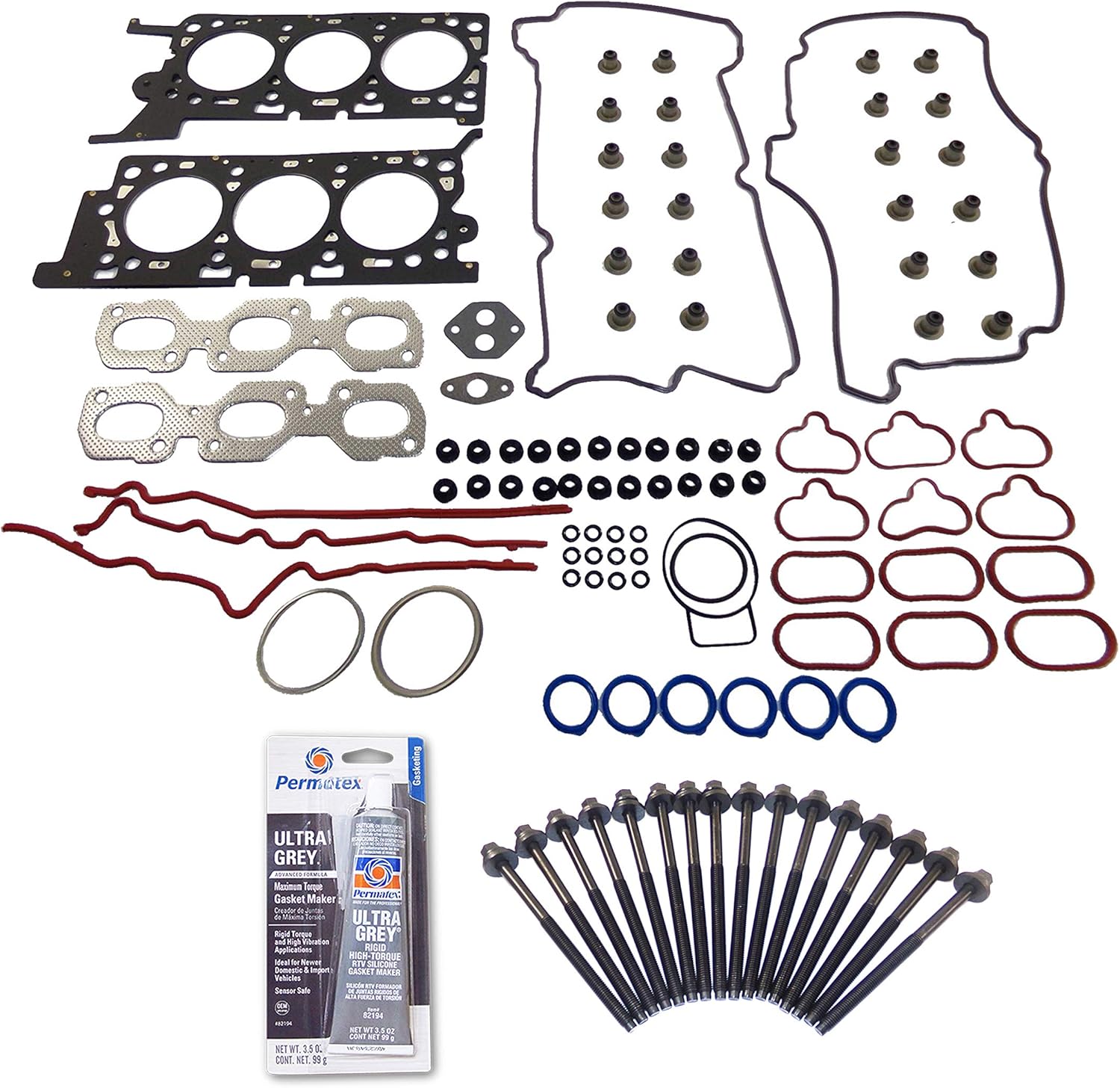 CPWK387 Head Gasket Set Bolt Kit Fits: 2003 Ford Taurus Mercury Sable 3.0L V6 DOHC DURATEC VIN S