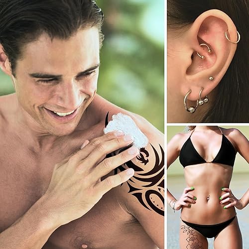 Miniatura 6 de BodyJ4You Paquete de cuidado posterior de 2 piezas de bálsamo para tatuajes, bálsamo curativo hidratante para el cuidado de la piel entintada,