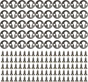 lvifloae Metal Round Type Keyhole Hangers Shelf Brackets Picture Frame ...