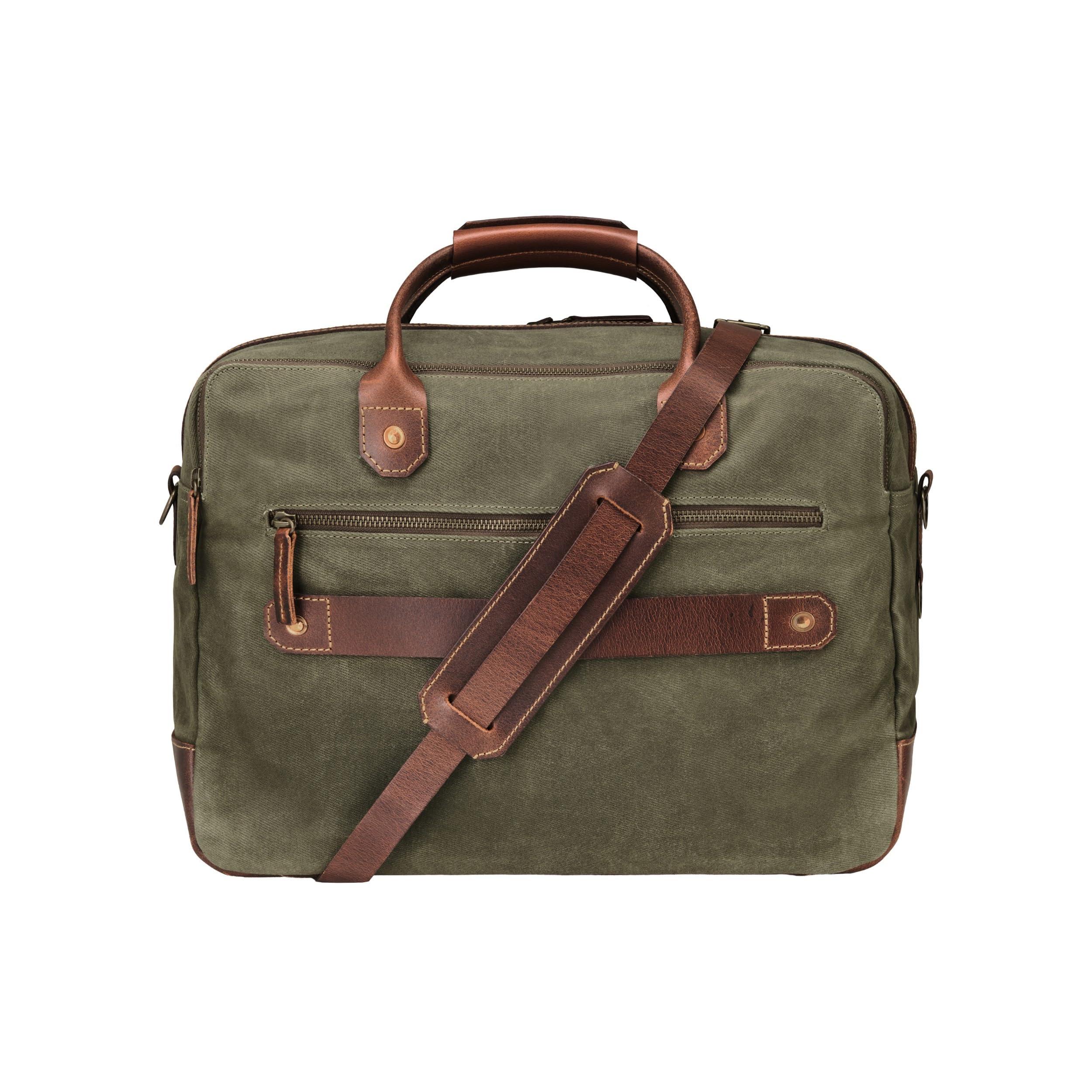 DRAKENSBERG 48h Reisetasche und Aktentaschen 'Mason' (42cm), Damen, Herren, 16" Laptopfach, Flug-Handgepäck | 25L, Wald-Grün, DR00626