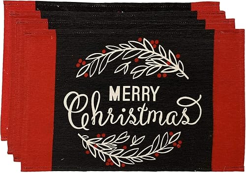 Miniatura 3 de Juego de 4 manteles individuales bordados de encaje y corte blanco para mesa de cocina comedor tamaño de 14 x 20 pulgadas