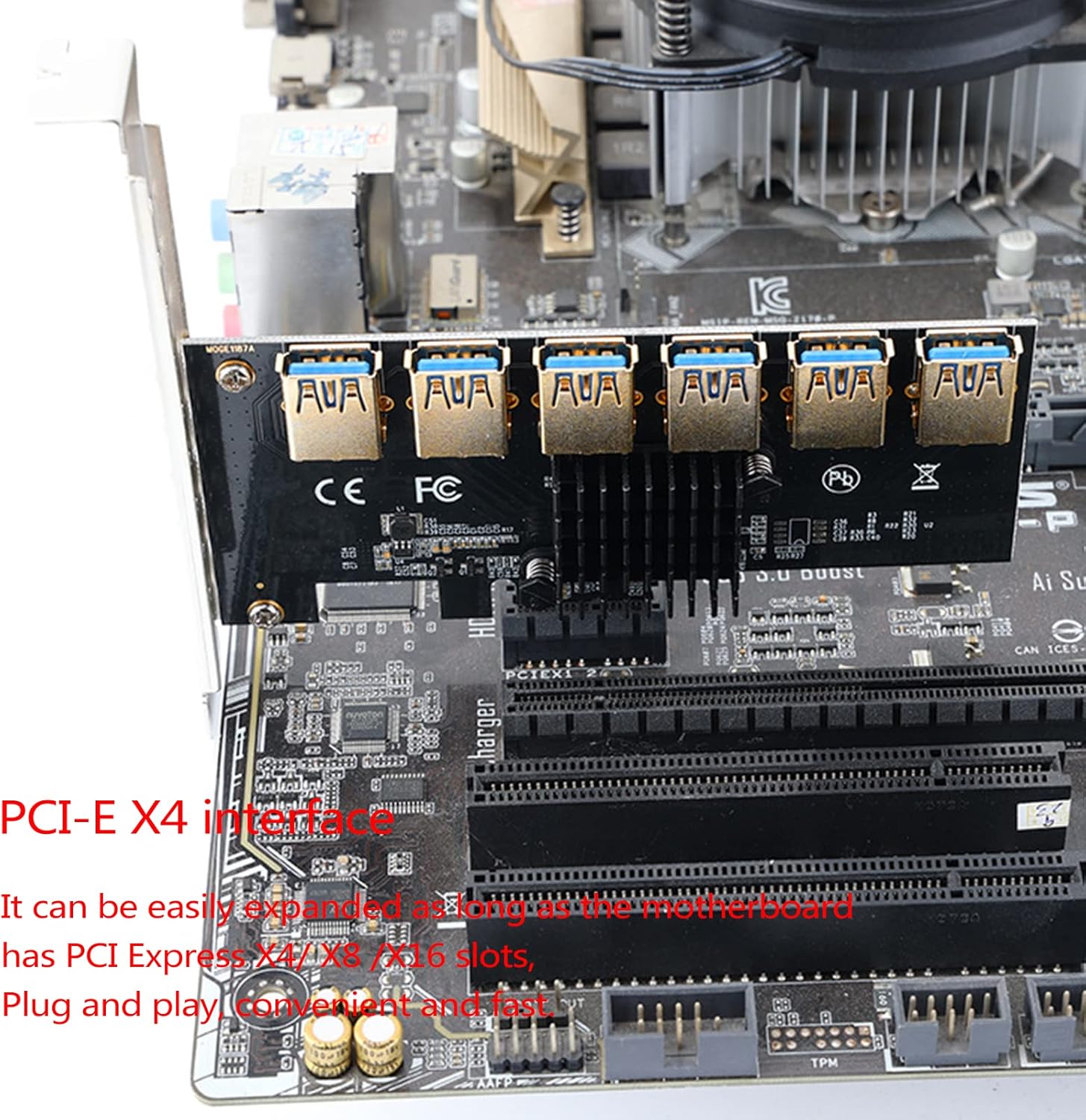 Amazon.co.jp: ELUTENG usb3.0増設ボード PCI-E 拡張カード 4ポート PCI-Express ライザーカード  インターフェース拡張 PCIE x16 x8 x4 x1対応 放熱性 良い安定性 ビットコインマイニング用ライザーカード Mining riser  card : パソコン・周辺機器 Pci Express Pci-e 1X ...