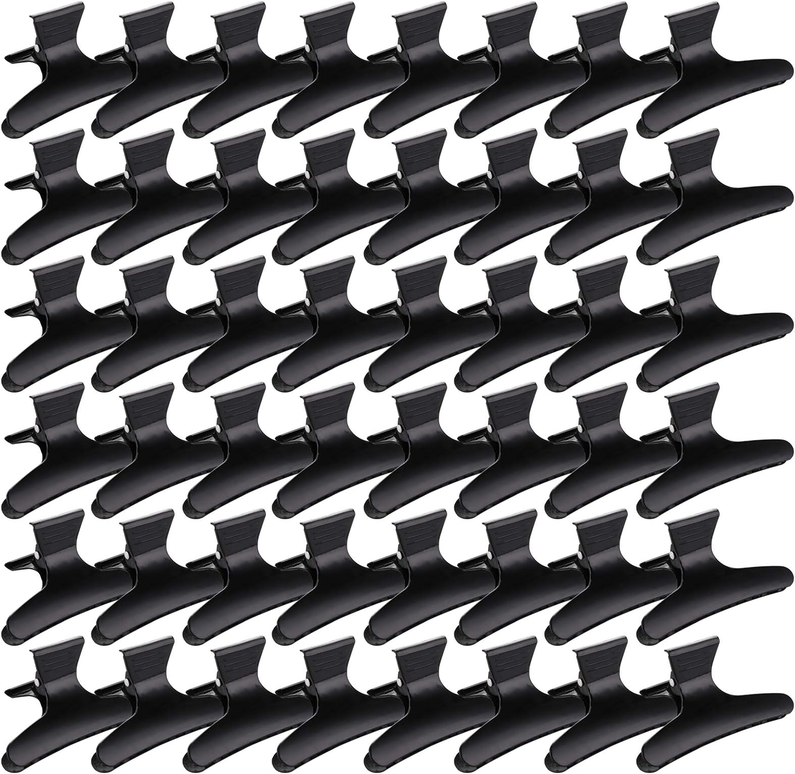 Yarlung 48 Pack Butterfly Hair Clamps, Hair Claw Clips Salon Hair Barrettes for Styling, Sectioning, Cutting and Coloring, Black