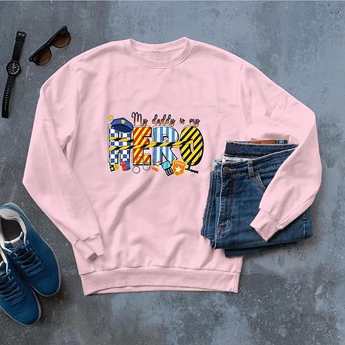 Miniatura 3 de Police Dad Gifts Officer Cop Proud Dad Officer Cop Dad Presents Gifts Grey White Muticolor Unisex Sweatshirt