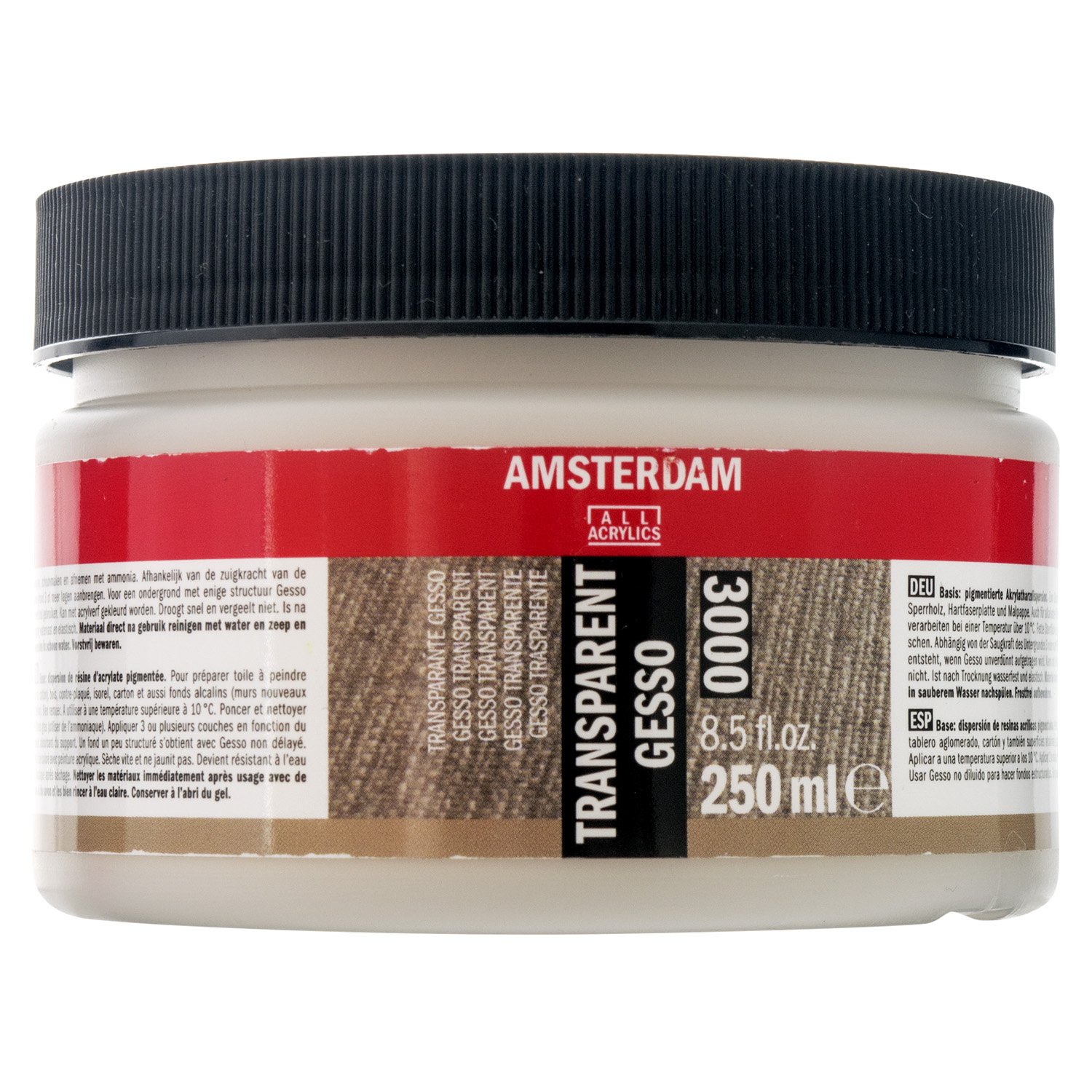 Amsterdam Tarrence Gesso Acrylic Medium Clear Gesso T2417-3000 8.5 fl oz (250 ml)