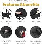 Larktale Caravan Coupe LTE 2-Seater Compact Stroller Wagon with Ultra-Small Fold and Raised Seats