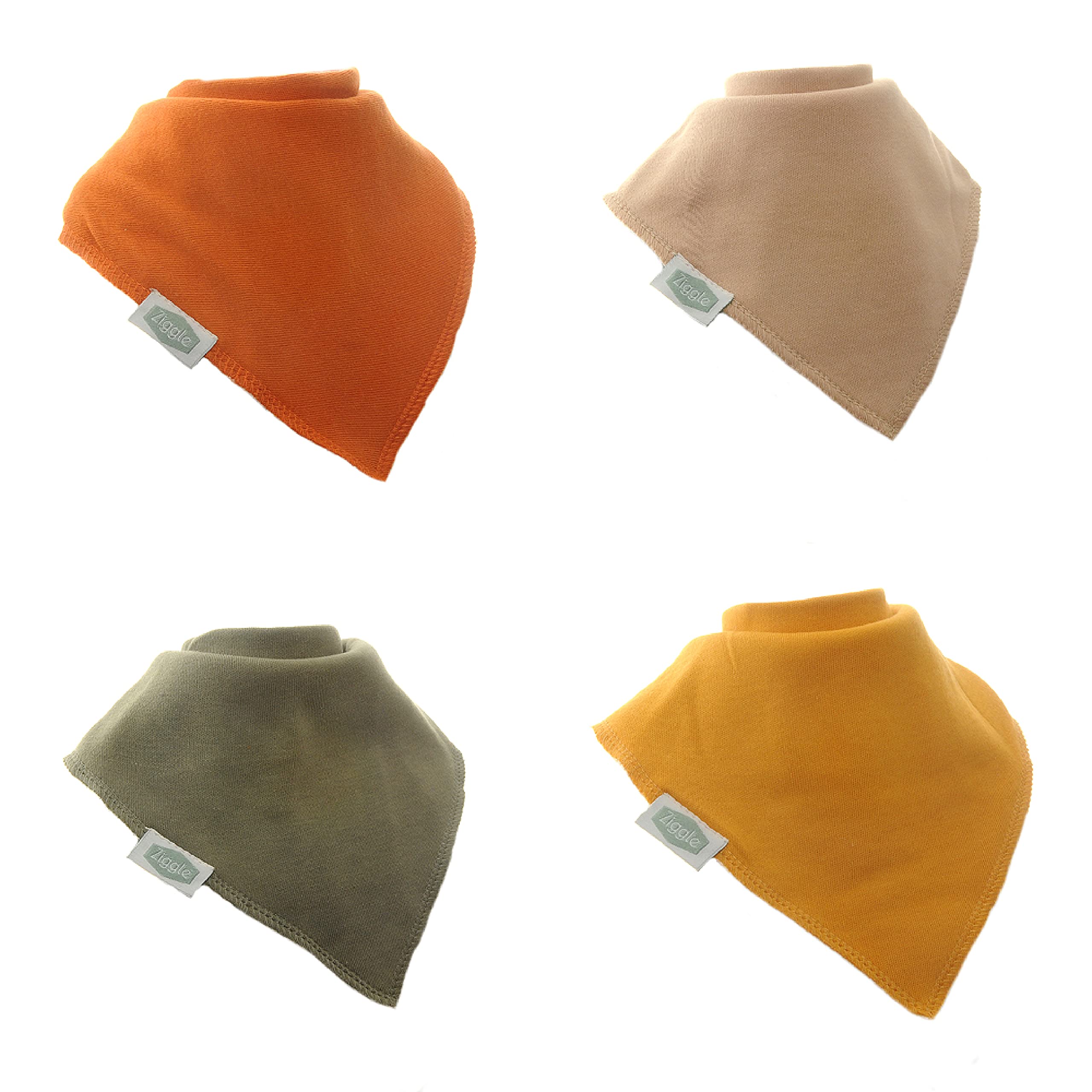 Ziggle Sahara - Bandana Dribble Bibs - Cotton Front Baby Bibs Newborn To 24 Months - Newborn Gifts - Baby Bibs For Comfortable Kids