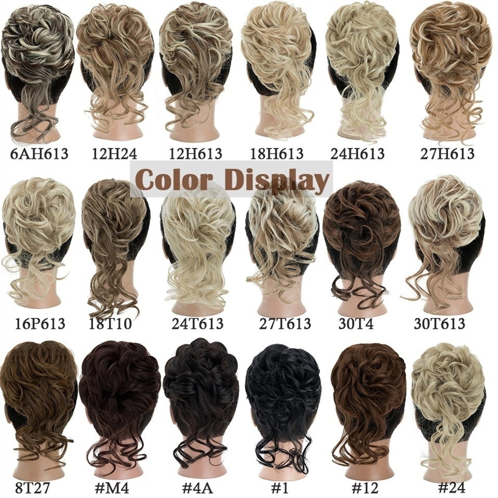 Dutt-Haarteile für Frauen, synthetischer Dutt-Klauen-Chignon für Frauen, unordentliche, lockige Haar-Dutt-Teile, Clip-in-Pferdeschwanz-Haarverlängerungen, flauschige natürliche falsche Pferdeschwanz