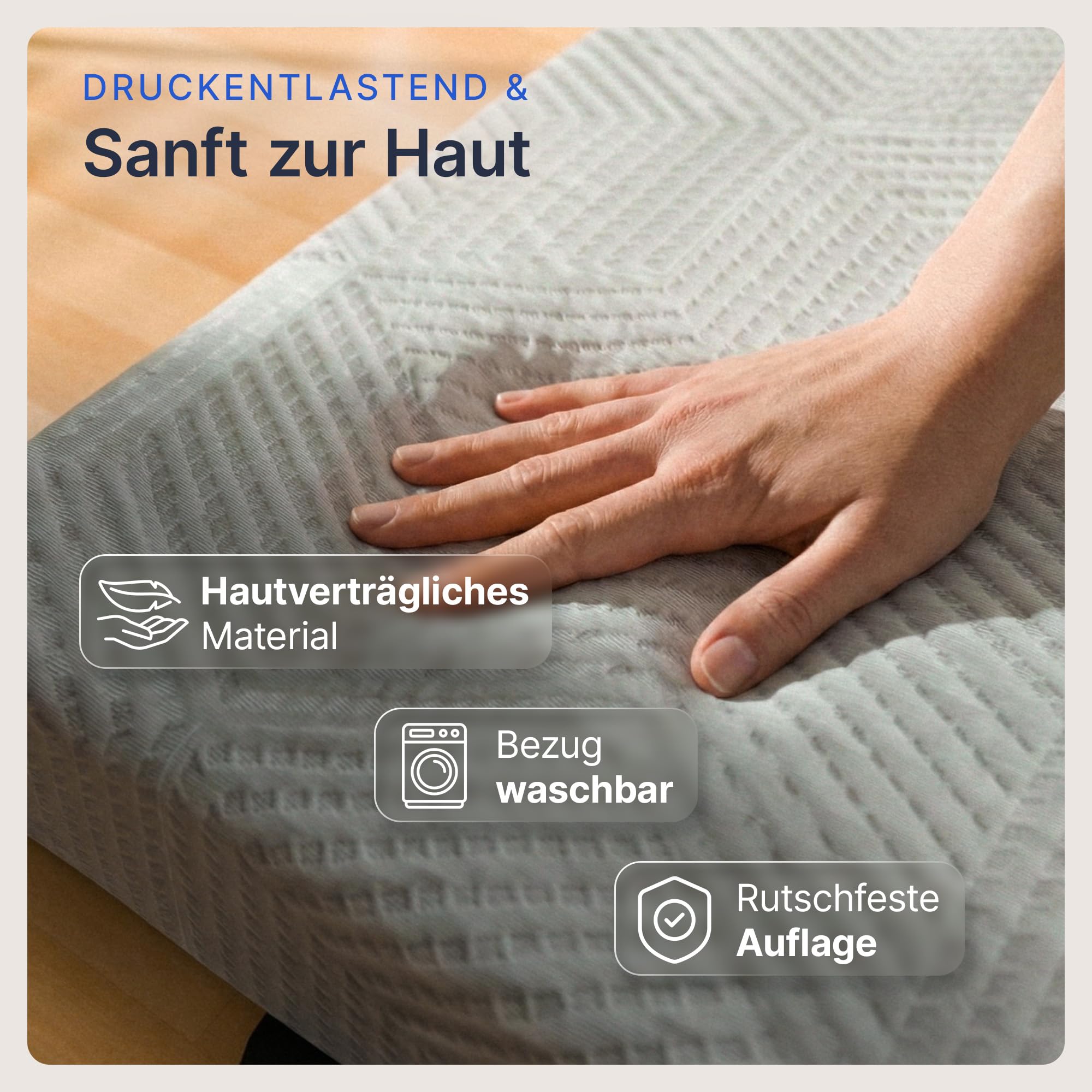 Komfort Klappmatratze 90x200 x 15 cm - Memory Foam - Gästebett und Faltmatratze als Gästematratze - Bequem & waschbar