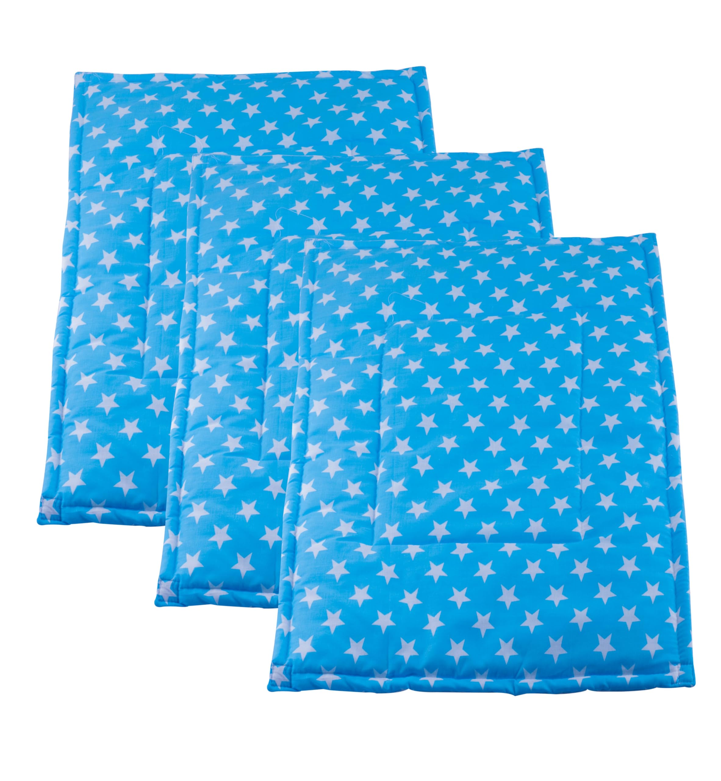 Mittenbooty Diaper Changing Mat Set of 3 with Removable Waterproof Sheet Star Print- Blue-image-3