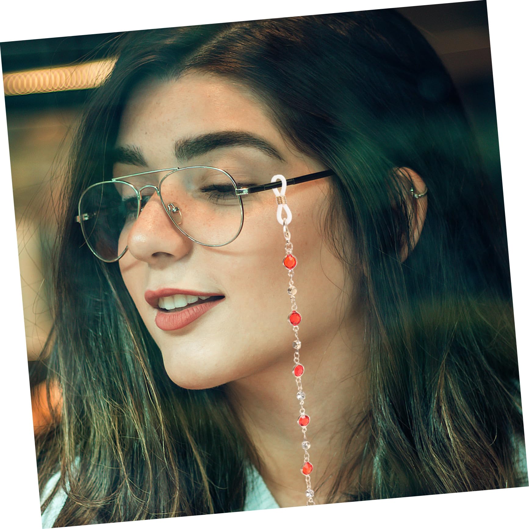 LIFKOME 5 Juegos De Correas Para Gafas De Sol De Moda Cadena Para Collar De Gafas De Mujer Para Ocasiones Especiales 4 Piezas X 5