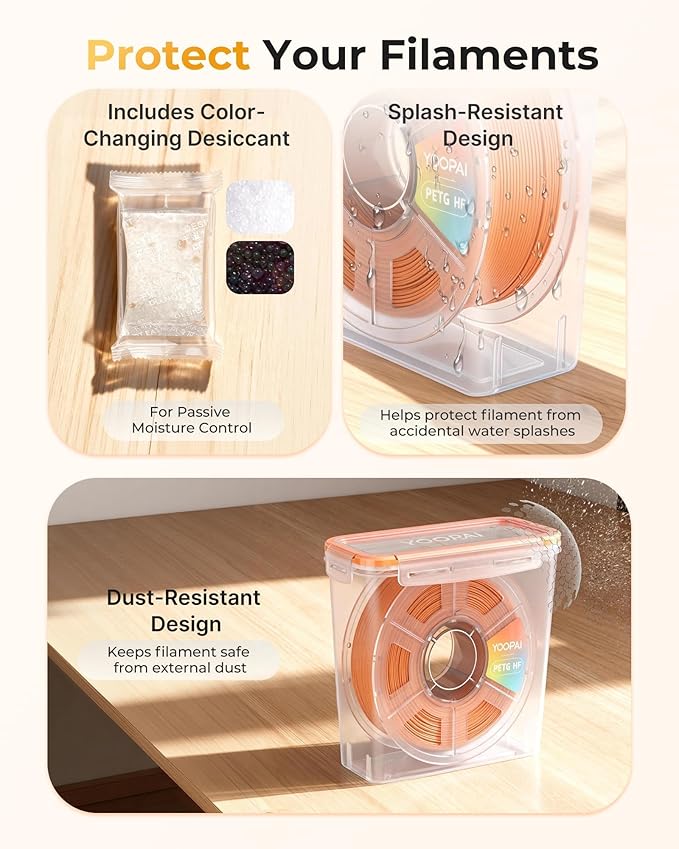 Caja de almacenamiento YOOPAI para filamento 3D 6 unidades miniatura 3