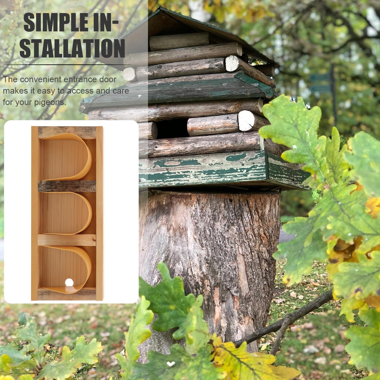 Puerta de Madera para Jaula de Palomas Mensajeras Estilo Europeo, 3 Puertas, Entrada sin Barreras, Resistente para Jaulas de Palomar, Suministros para Carreras y Cuidado de Aves
