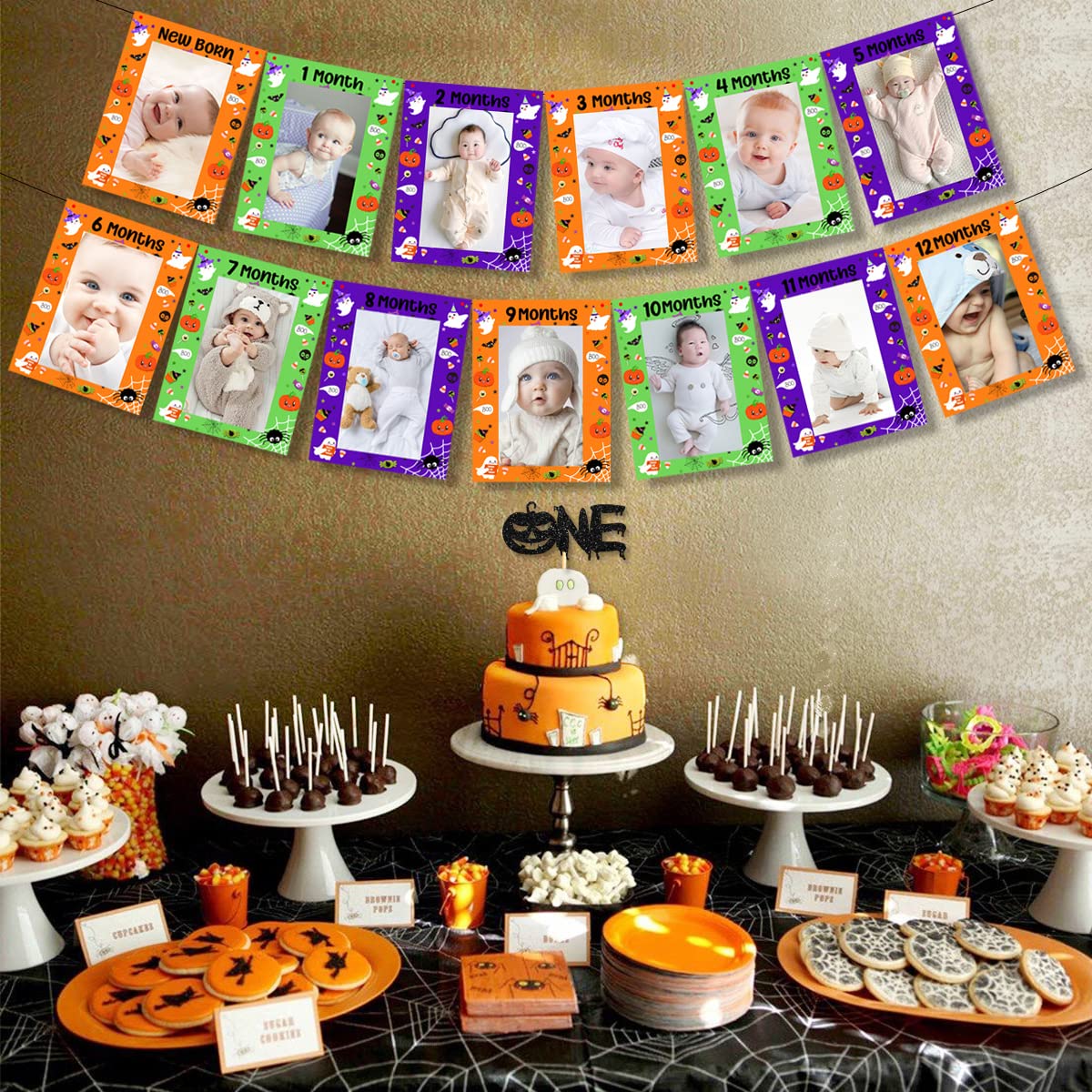 Halloween Kürbis Foto Banner – Dekoration Für 1. Geburtstagsparty Im Halloween-Stil