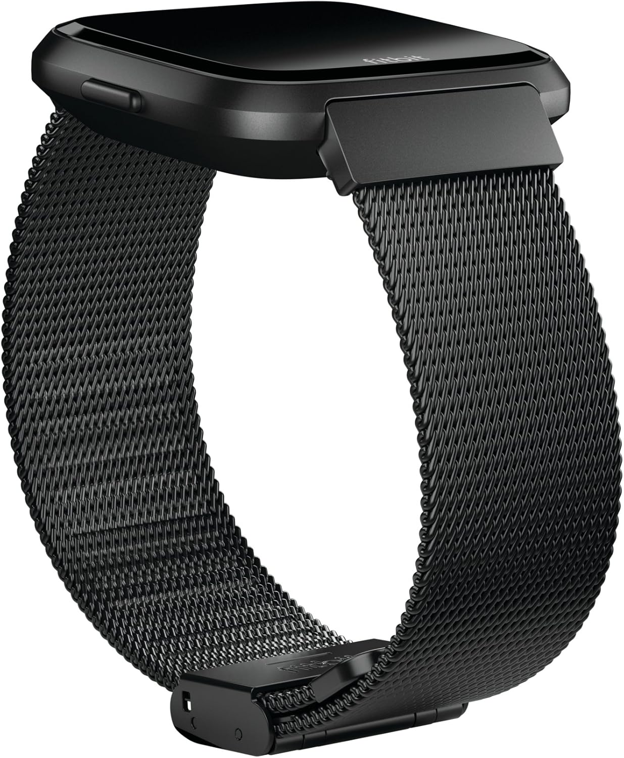 Fitbit Versa Classic Accessory Band One Size (Pack of 1) Stainless Steel Black