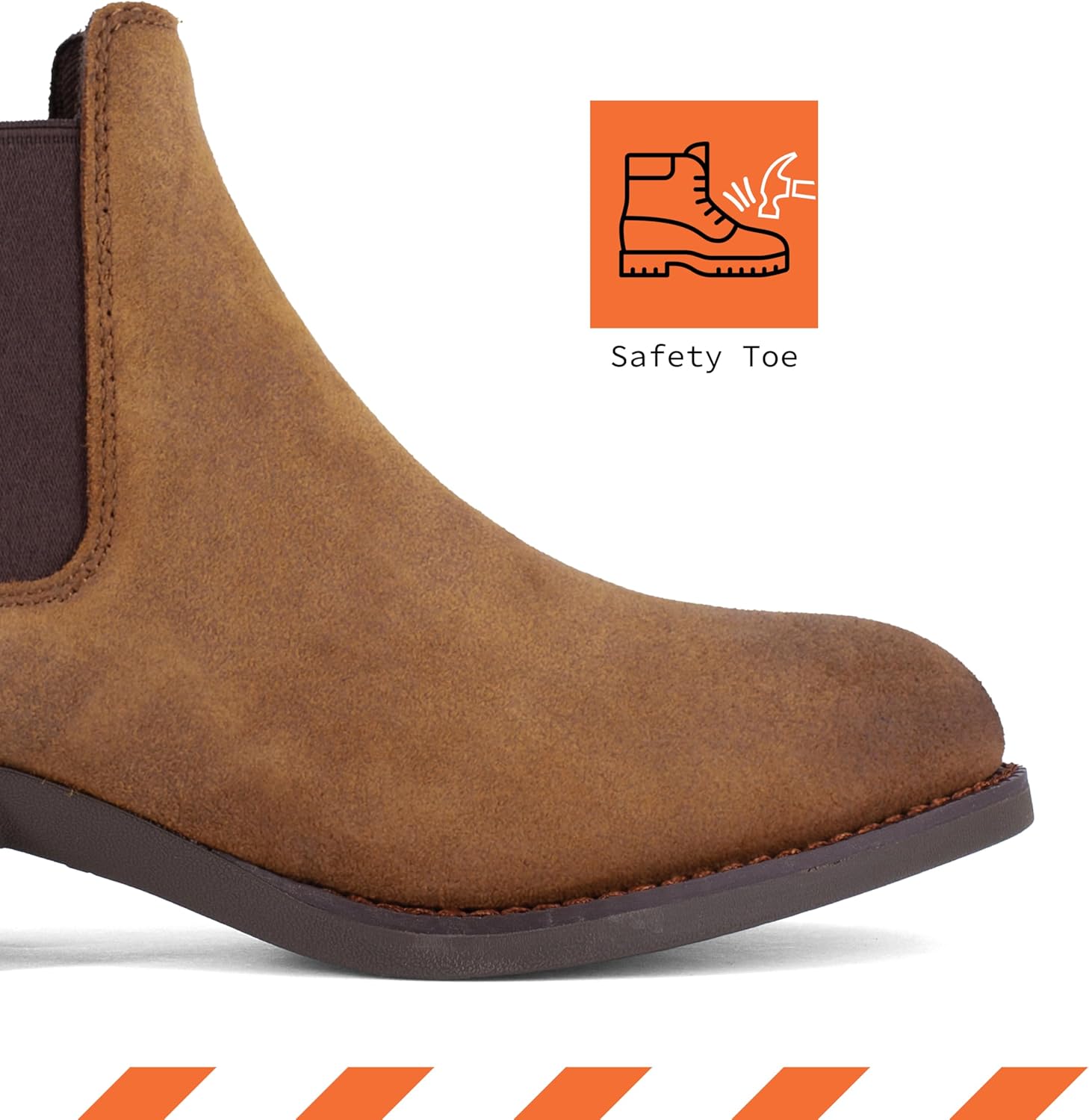 Frye Supply Women's Safety-Crafted Steel Mid-Cut Dark Brown Chelsea Boot