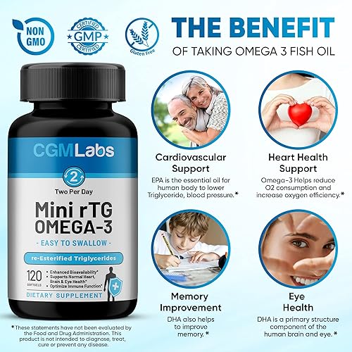 Miniatura 6 de Suplemento dietético de aceite de pescado rTG Omega 3, alta absorción y acción rápida, suplemento de aceite de pescado sin eructos de Anchovy.