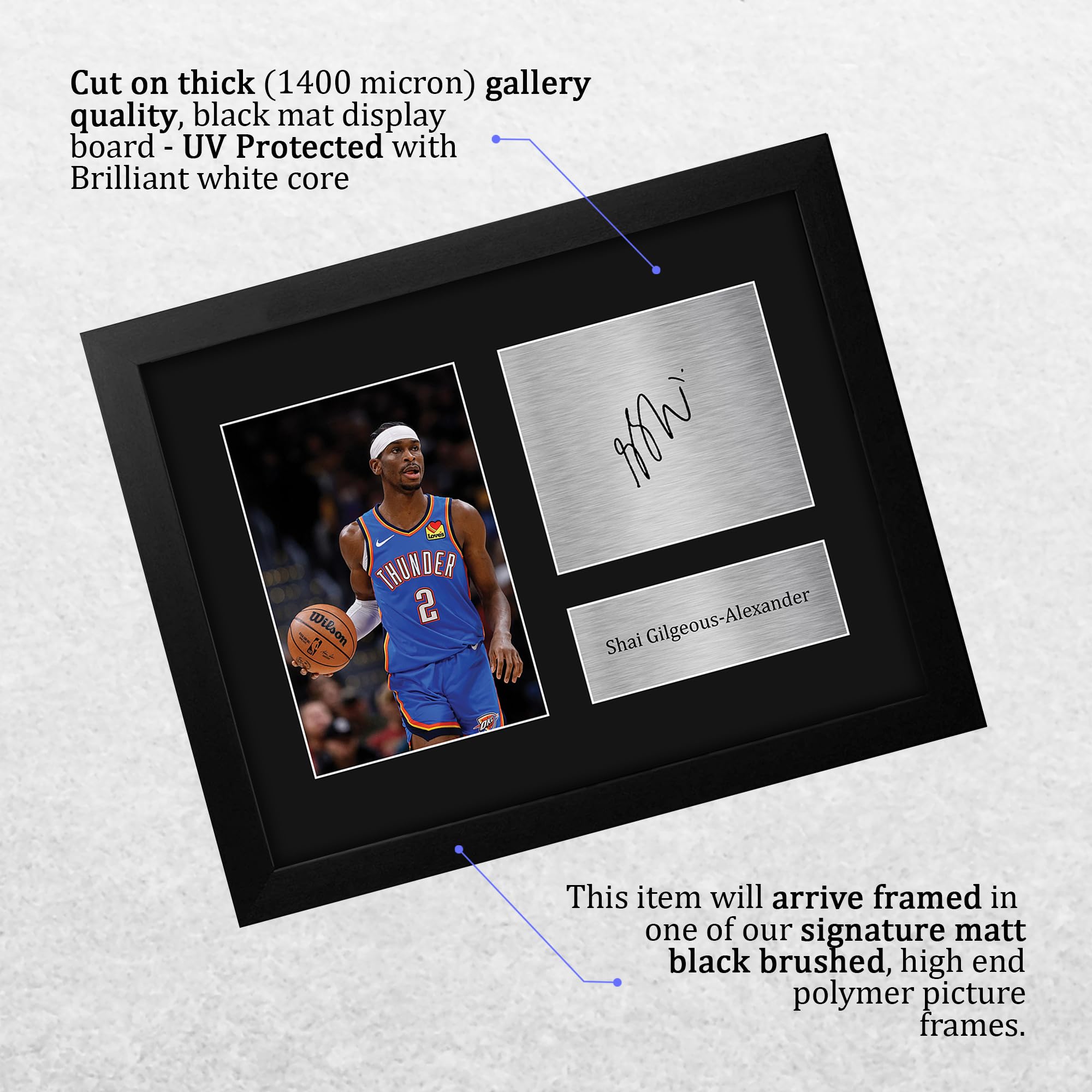 HWC Trading Shai Gilgeous-Alexander Framed Gifts Printed Signed