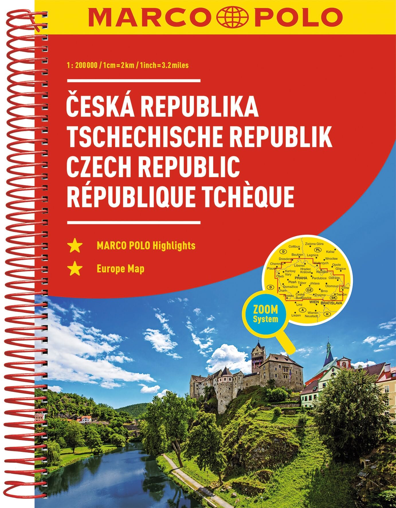 MARCO POLO Reiseatlas Tschechische Republik 1:200.000: mit Europa 1:4,5 Mio.