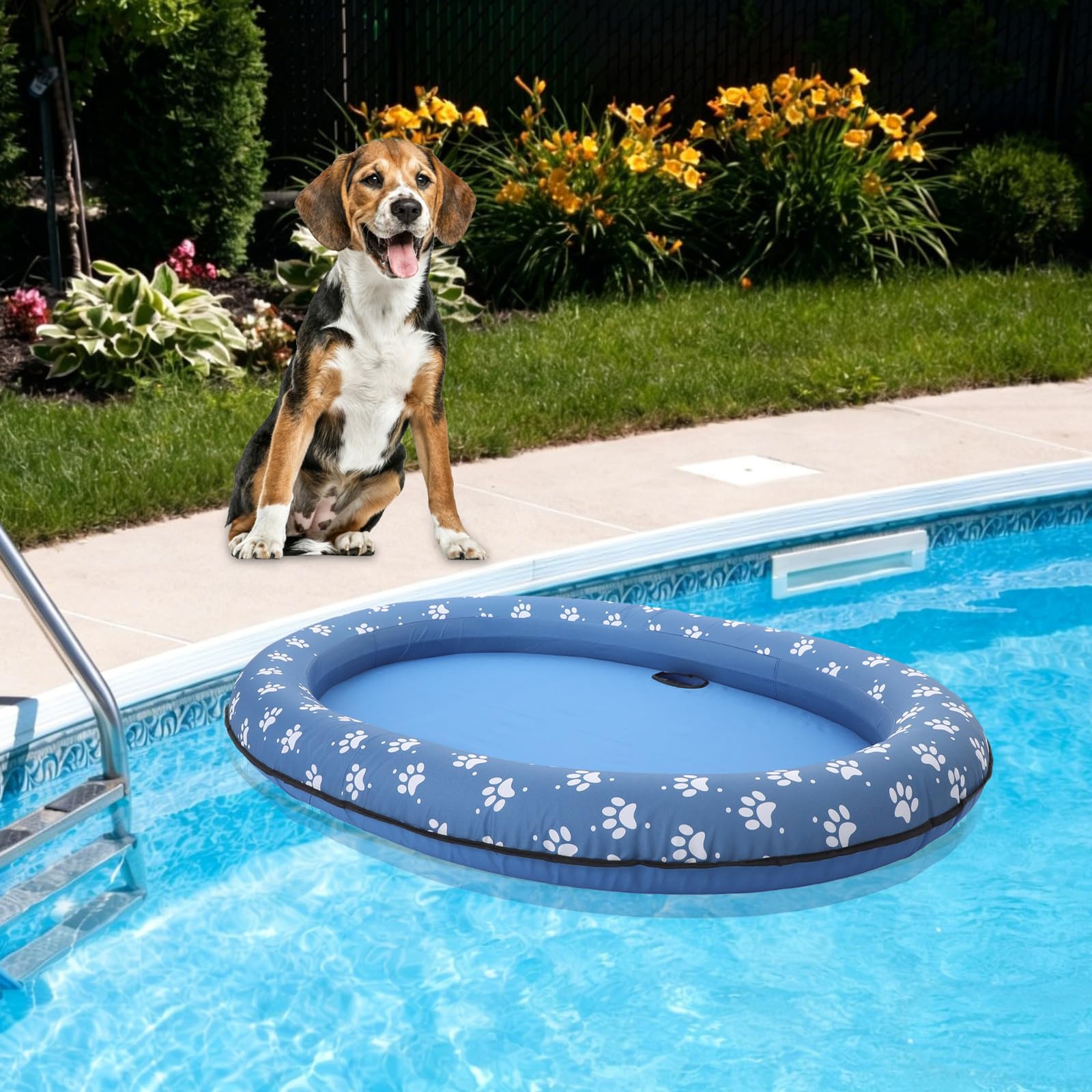 Flotador para Perros de Piscina 140x96 Cm PVC Antideslizante
