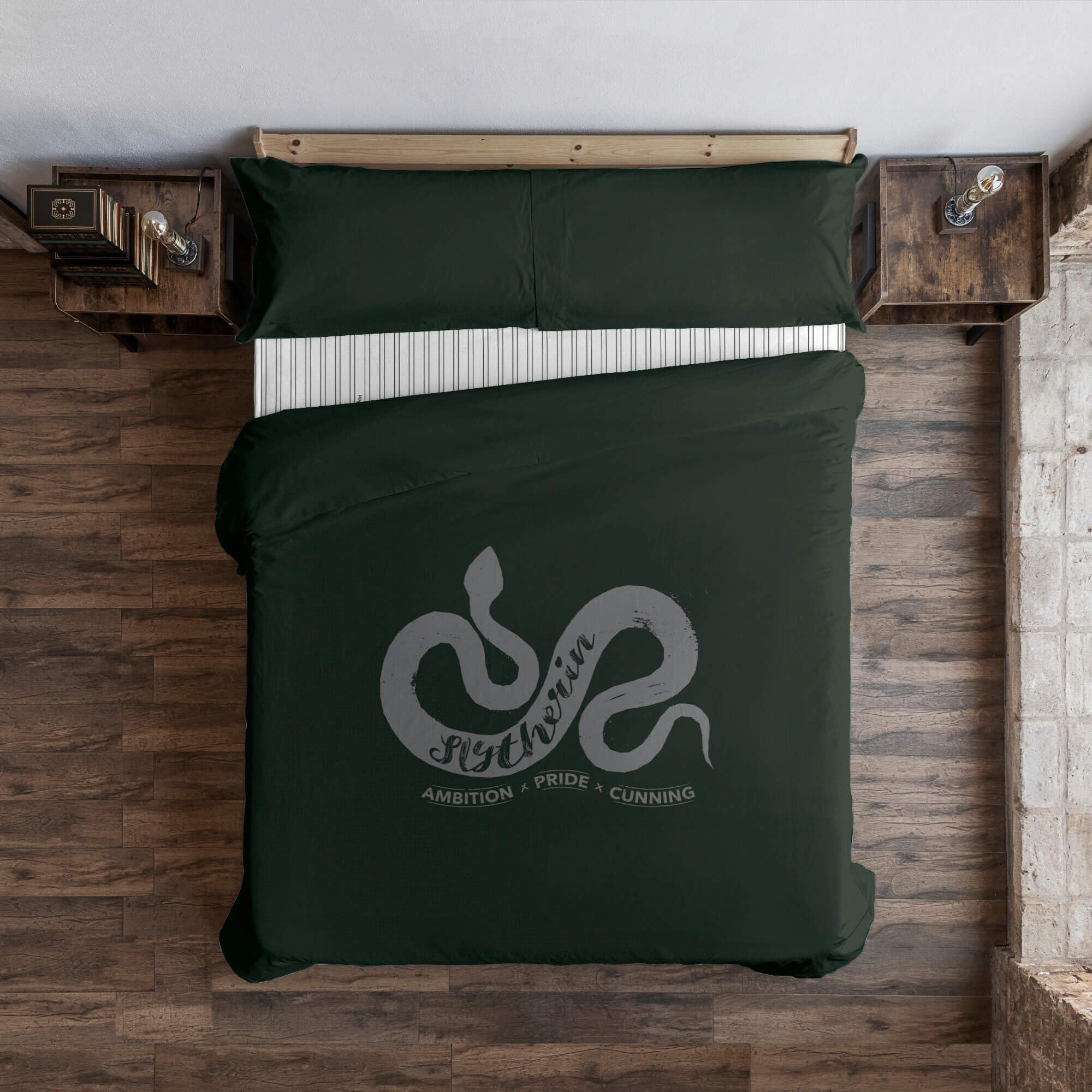 BELUM | Funda nórdica Harry Potter, Funda nórdica con Botones 100% algodón Modelo Slytherin Values para Cama de 150/160 (240x220 cm)