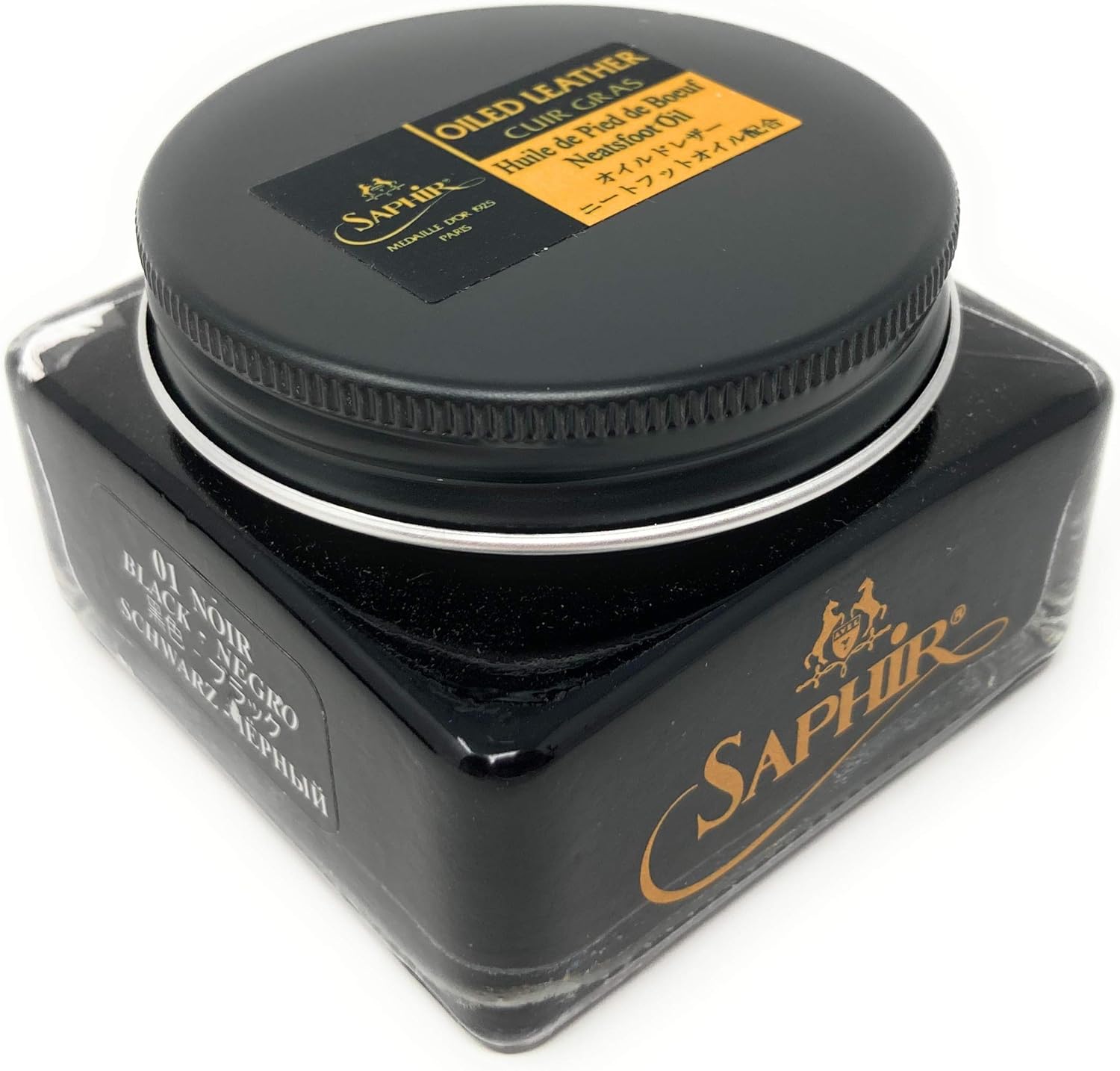 Saphir Medaille d'Or Black Oiled Leather Cream