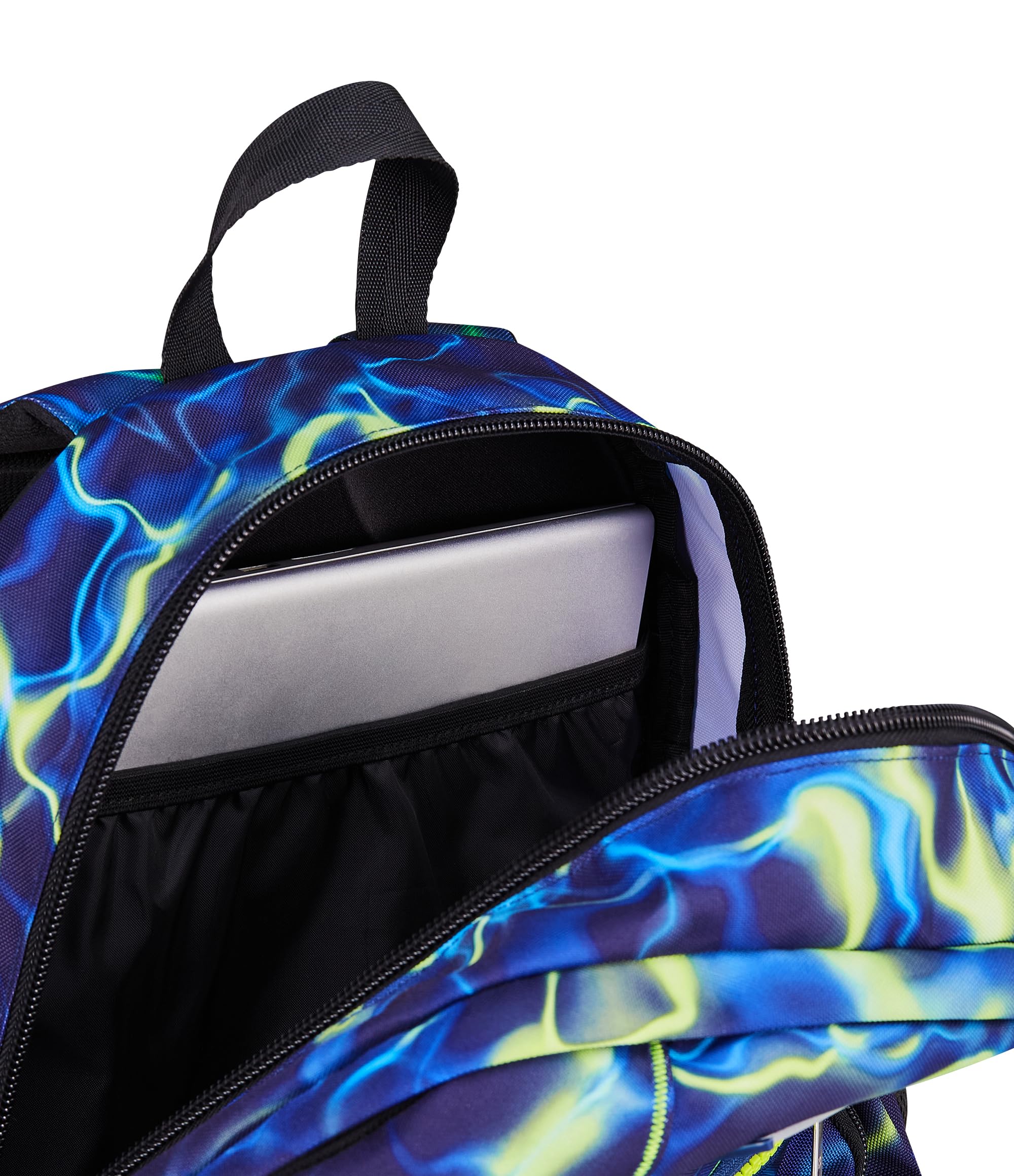 Seven Zaino Scuola Dual ELECTRICVIBE BOY, Doppio Scomparto, Blu, 32 L, Multifunzione, Tasca attrezzata, Tasca laterale porta borraccia, Scomparto porta pc, Scuola media e superiore, Bambini, Ragazzi