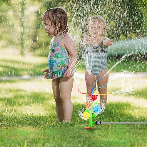 Miniatura 2 de NUOBESTY Rociador de agua al aire libre Aspersor giratorio para patio trasero, juguete de remolino en forma de juguete para jugar al aire libre